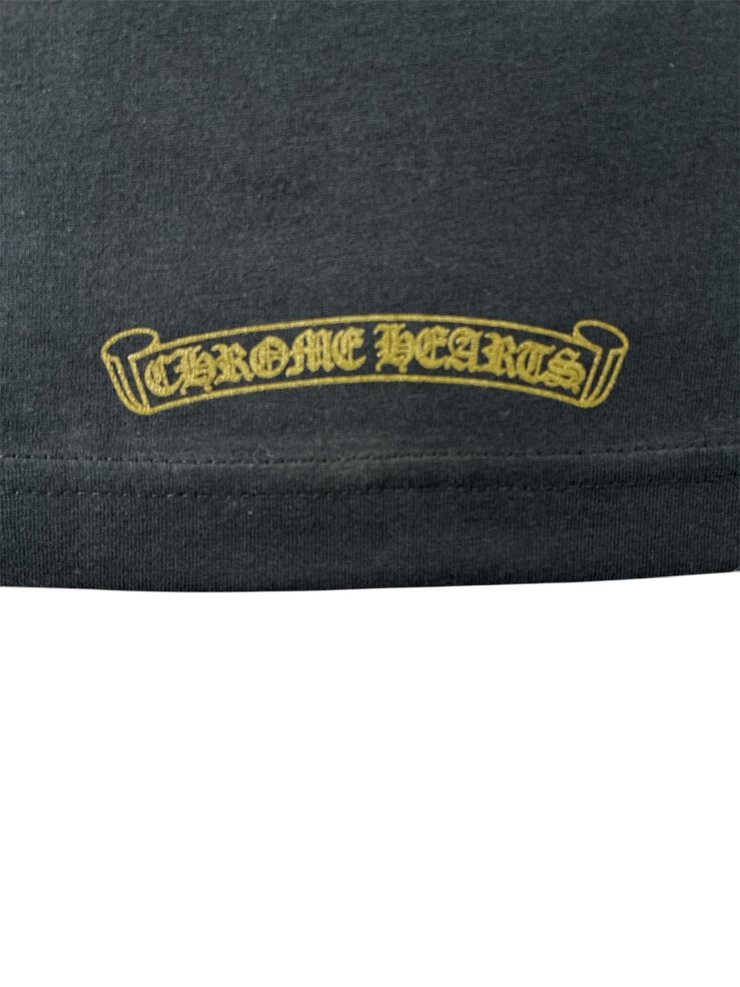 Chrome Hearts Gold Neck Logo T-Shirt