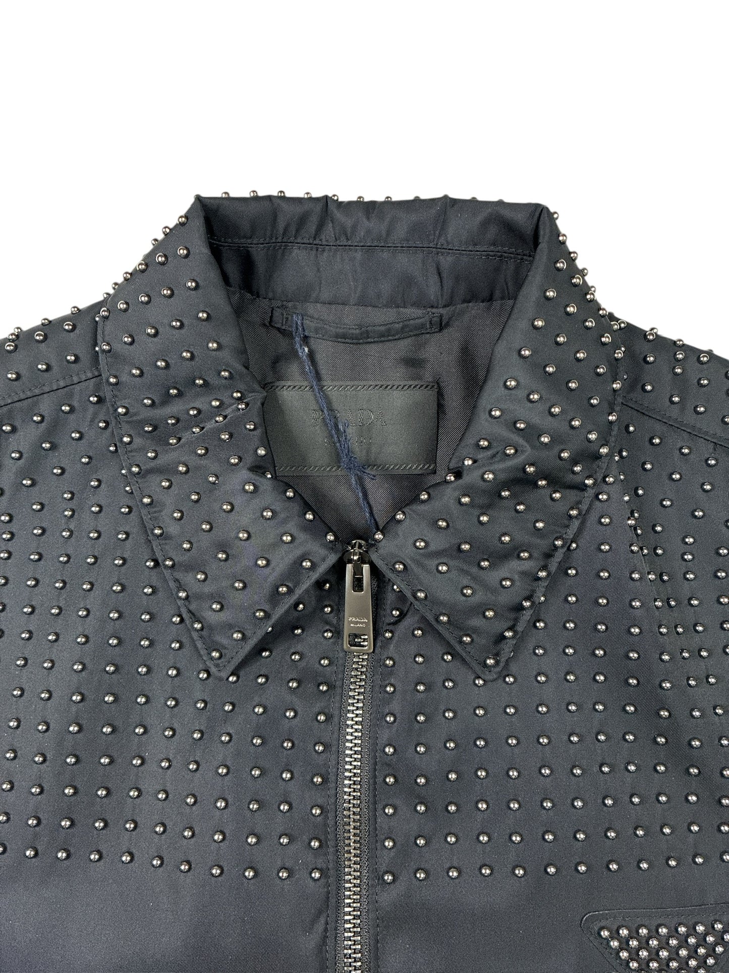 Prada Studded Re-Nylon Blouson Jacket