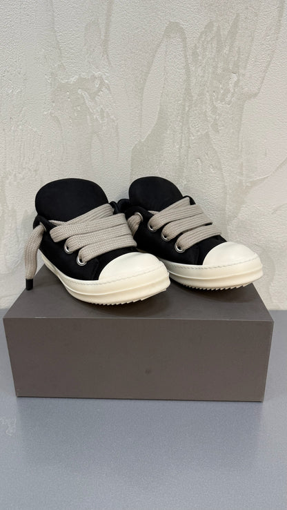 Rick Owens Black Milk Jumbo Lace Sneakers