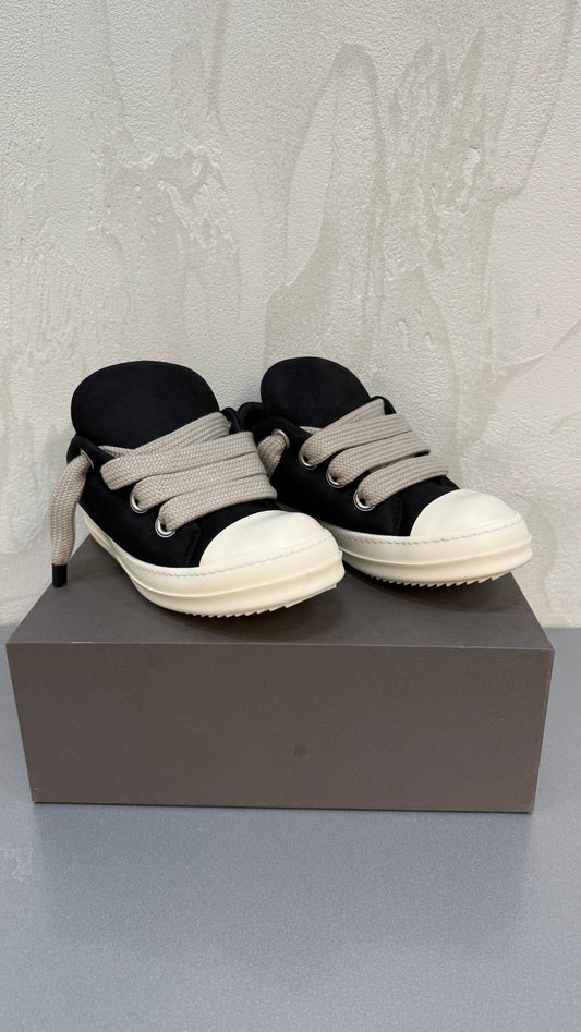 Rick Owens Black Milk Jumbo Lace Sneakers