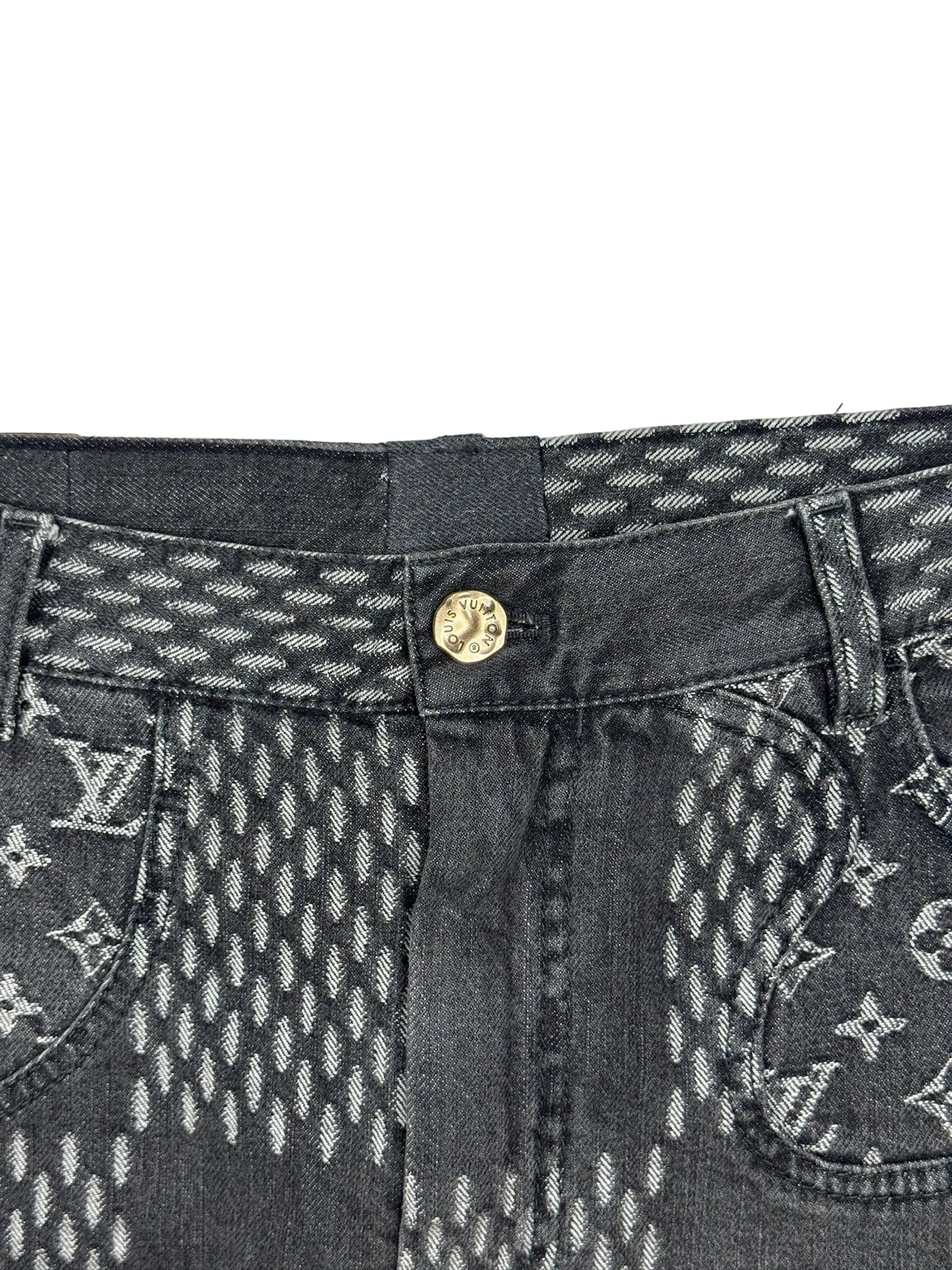 Louis Vuitton x Nigo Giant Damier Waves Monogram denim pants