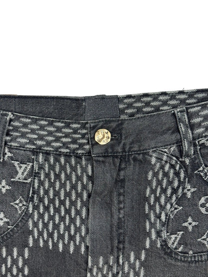 Louis Vuitton x Nigo Giant Damier Waves Monogram denim pants
