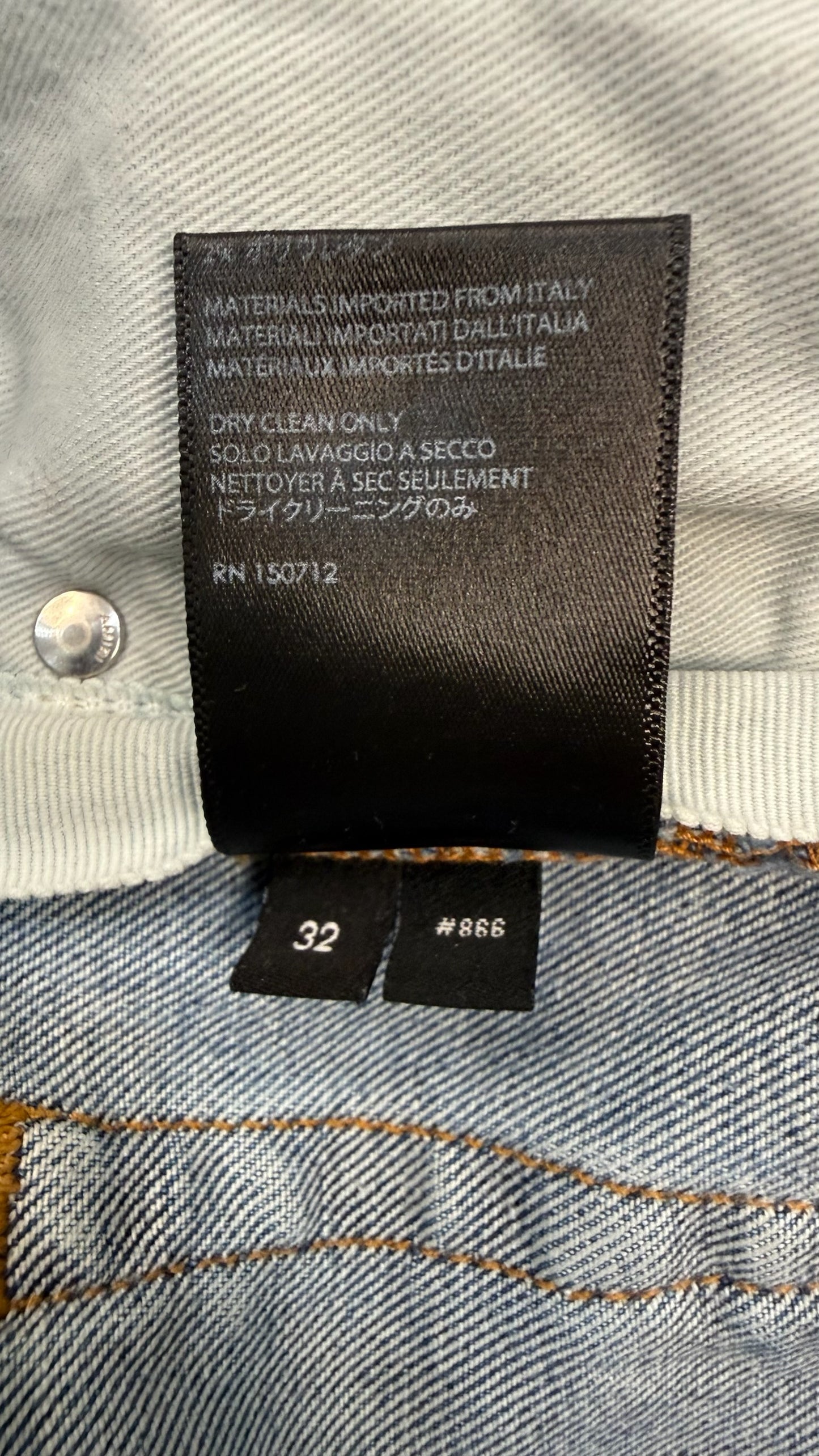 Amiri Pajama Art Patch Skinny Jeans Blue