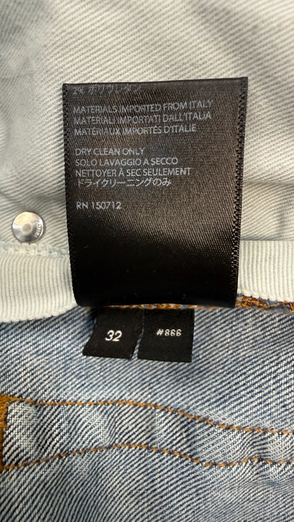 Amiri Pajama Art Patch Skinny Jeans Blue