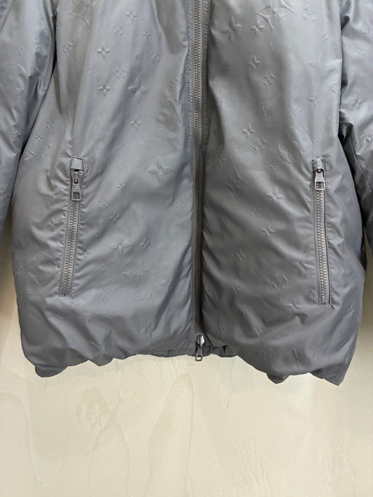 Louis Vuitton Reversible Monogram Down Blouson Jacket Gray