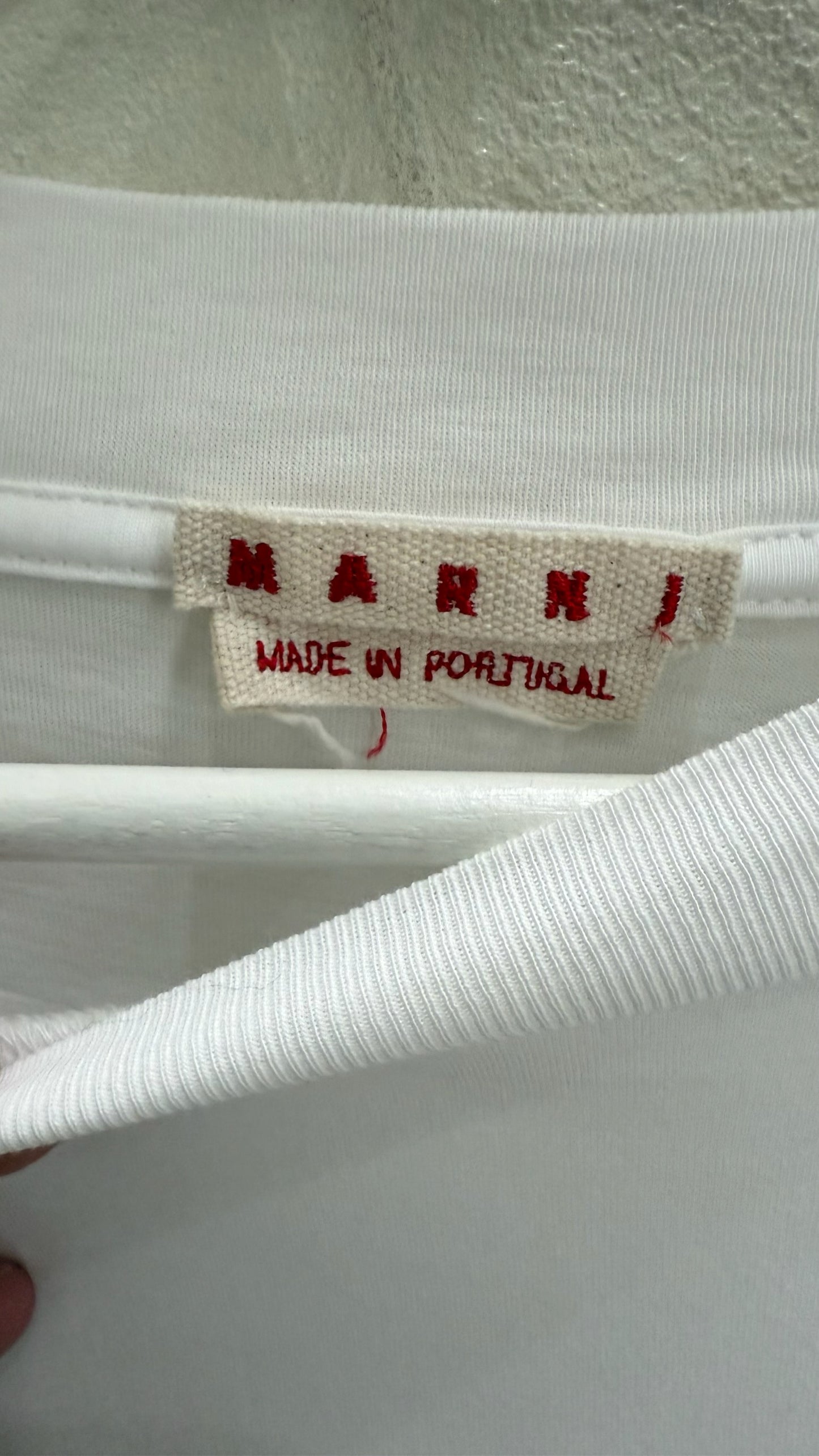 Marni Wrinkled Logo Short Sleeve Shirt
