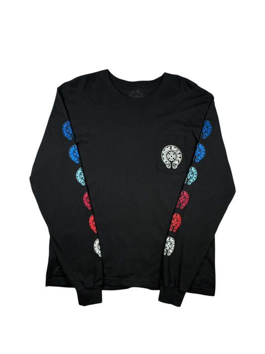 Chrome Hearts Multi Color Horseshoe Long Sleeve T-Shirt