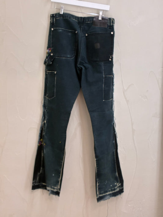 Gallery Dept Carpenter Flared Jeans Navy Blue
