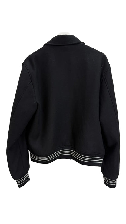 Amiri Bones Wool-Blend Varsity Jacket 'Black'