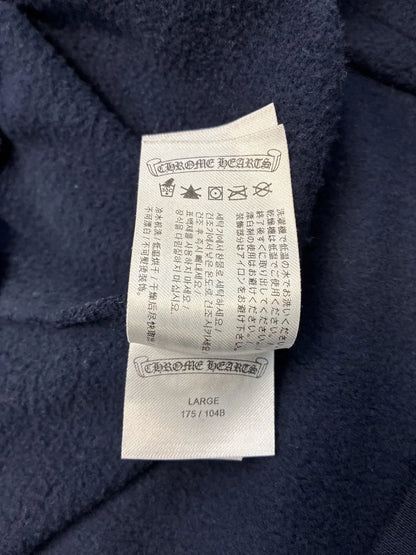 Chrome Hearts Navy & Yellow Script Logo Hoodie