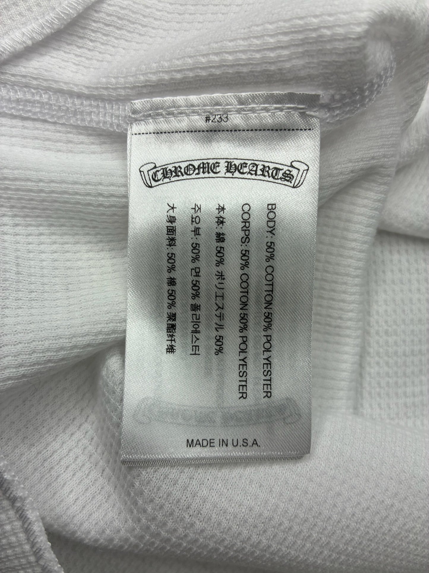 Chrome Hearts Vine Dagger L/S Thermal Long Sleeve