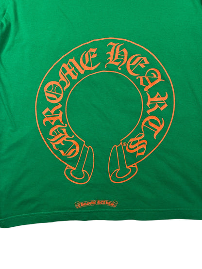 Chrome Hearts Horseshoe Cross Logo Long Sleeve T-Shirt Green