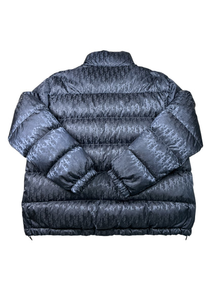 Doudoune Dior Oblique bleu marine jacquard technique