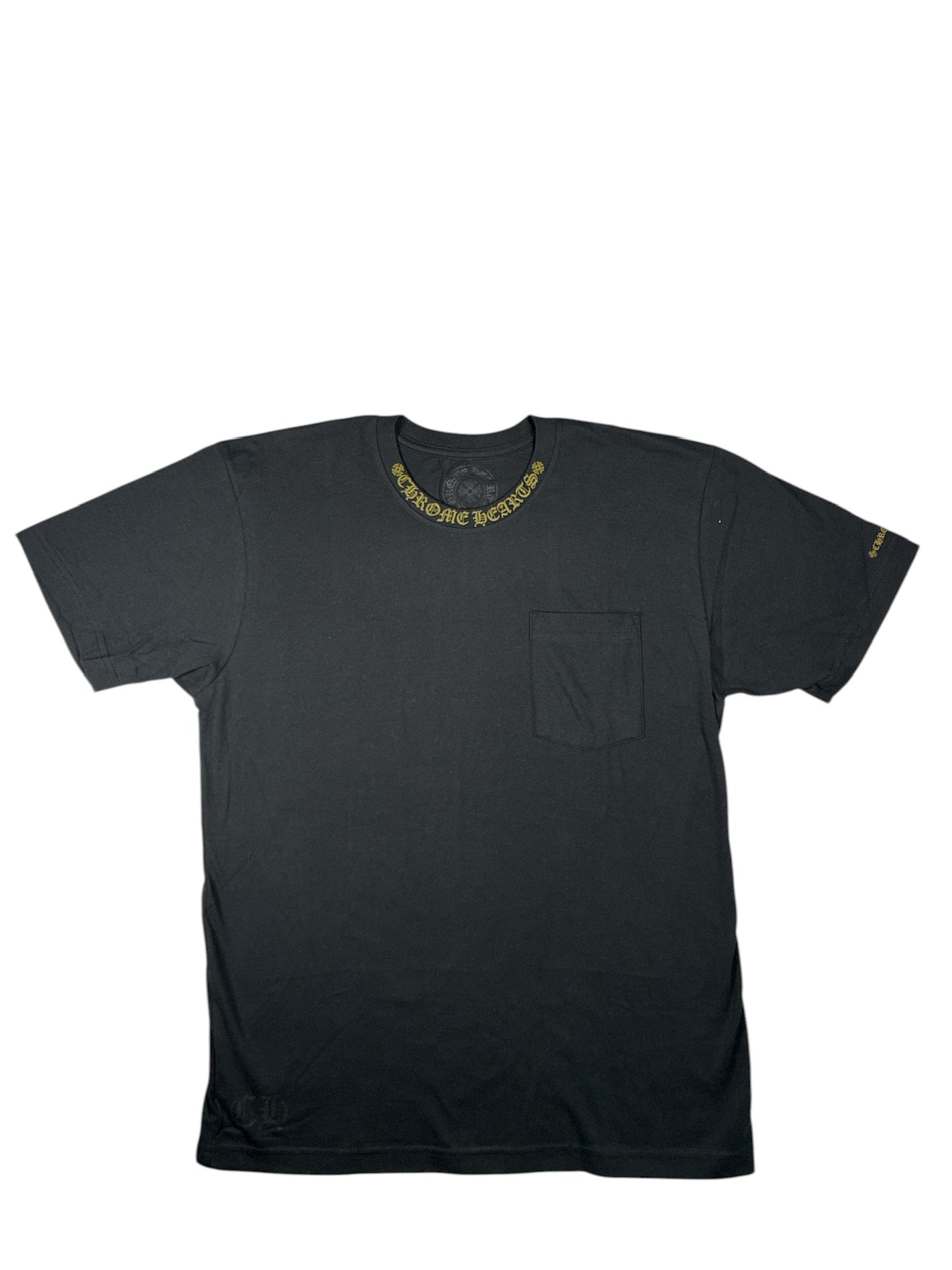 Chrome Hearts Gold Neck Logo T-Shirt