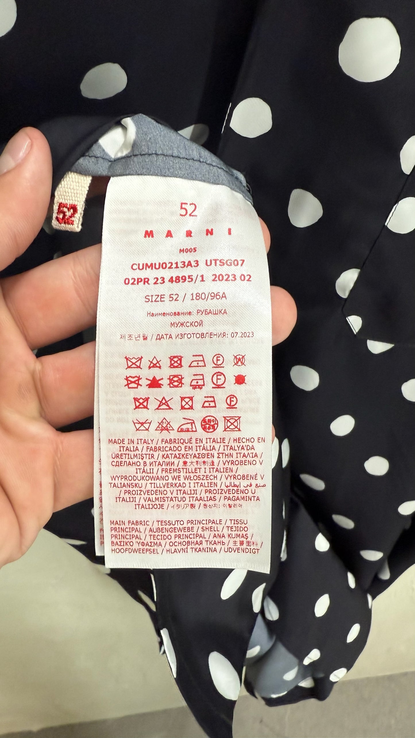 Marni Polka-Dot Short Sleeved Button Up