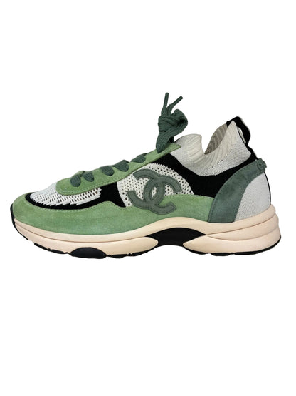 Chanel Knit Suede CC Sneakers