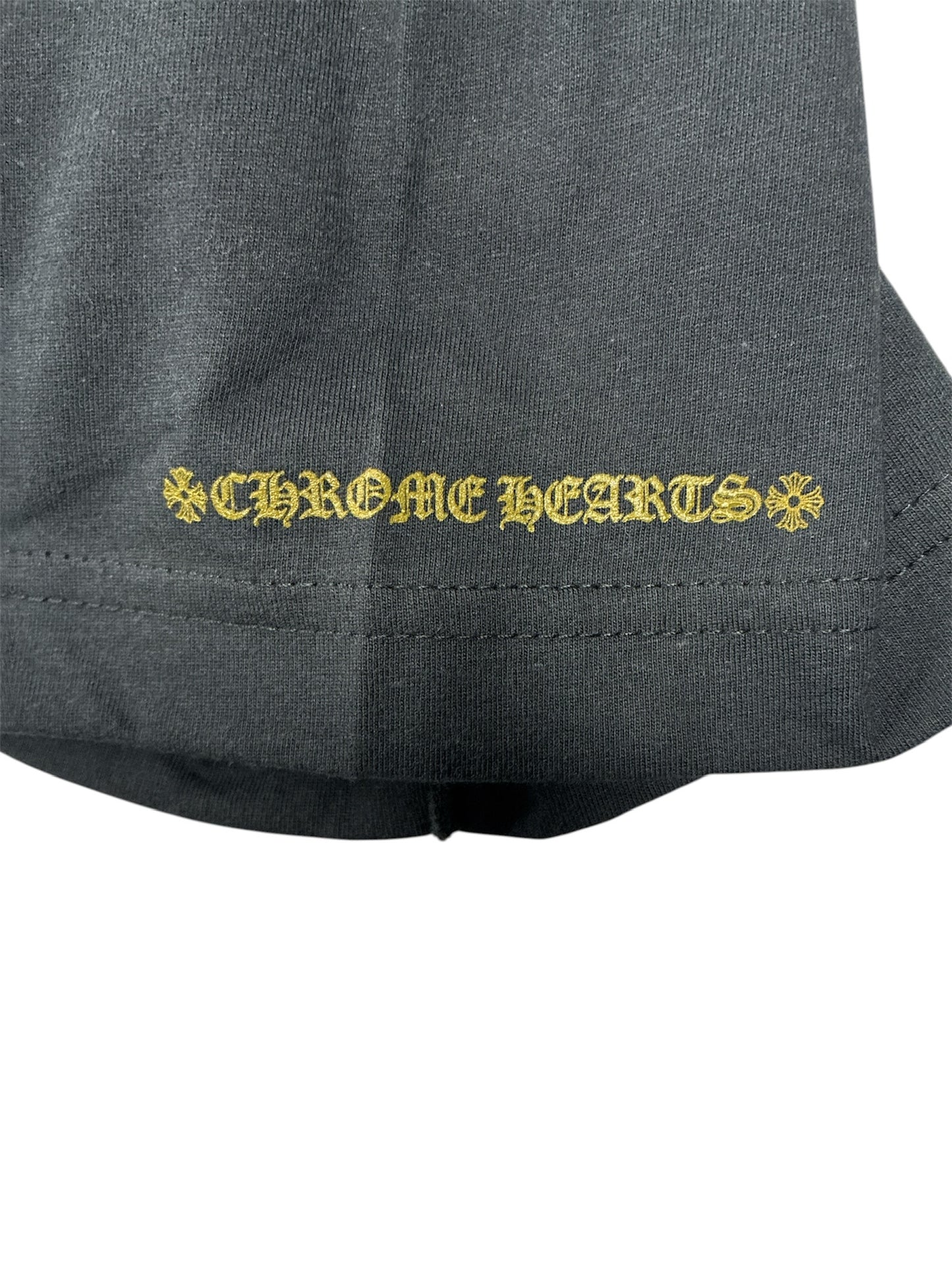 Chrome Hearts Gold Neck Logo T-Shirt
