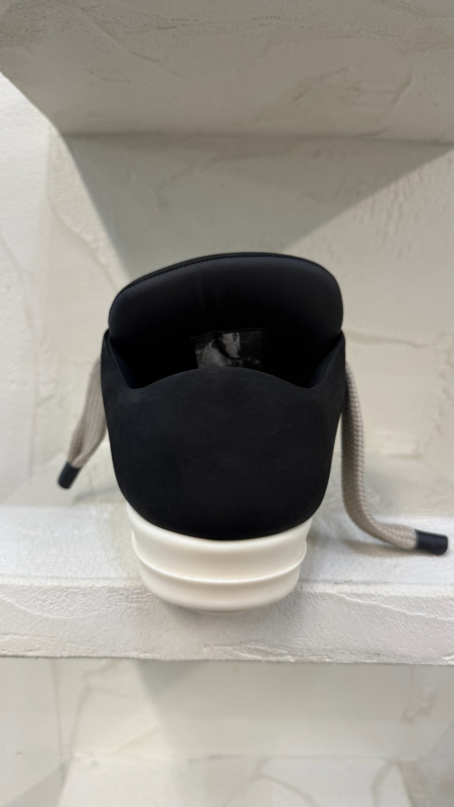Rick Owens Black Milk Jumbo Lace Sneakers