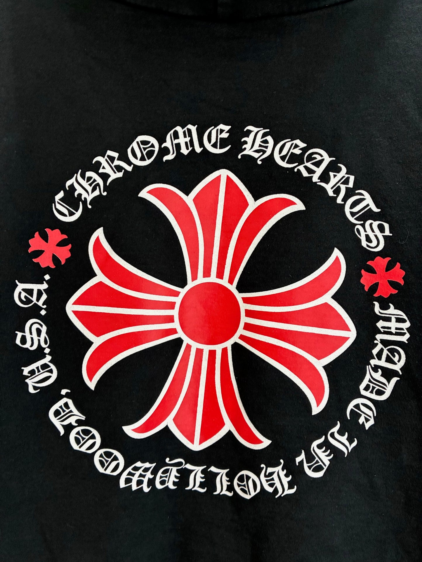 Chrome Hearts Made In Hollywood USA Hoodie Black/Red