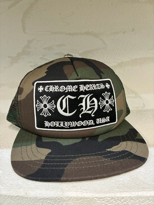 Chrome Hearts CH Hollywood Trucker Hat Camo