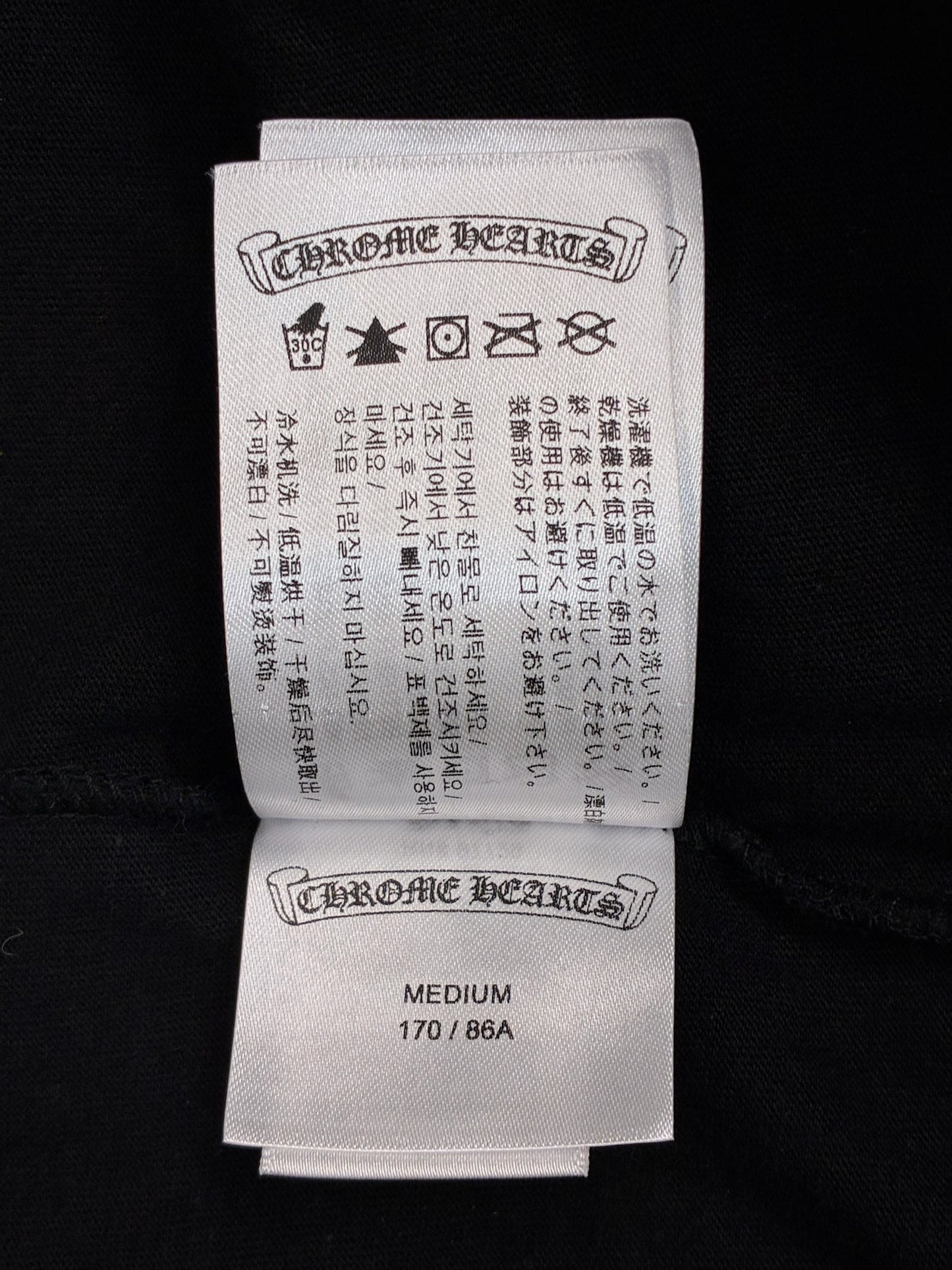 Chrome Hearts Multicolor Floral Long Sleeve Black Tee