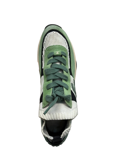 Chanel Knit Suede CC Sneakers