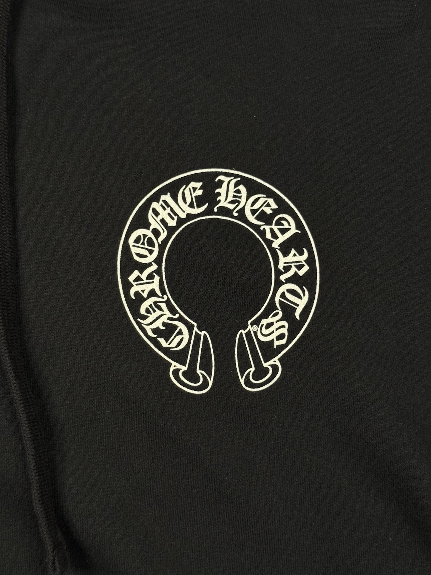 Chrome Hearts Black Horseshoe Floral Cross-Sleeve Hoodie
