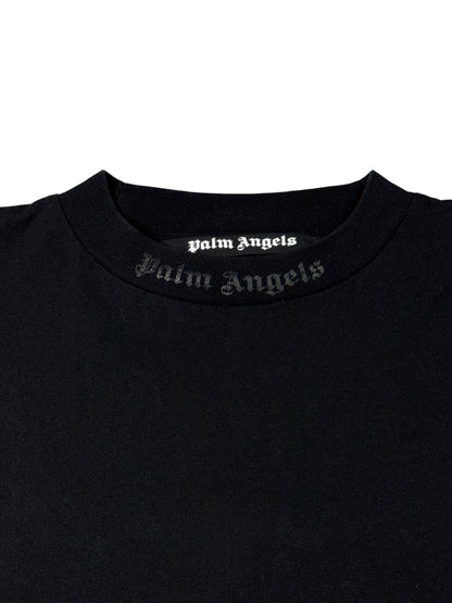 Palm Angels black glitter logo over t-shirt