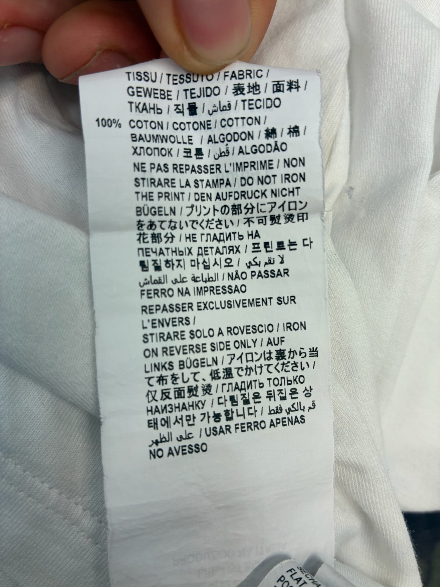 Saint Laurent Paris White Logo Short Sleeve Tee-Shirt