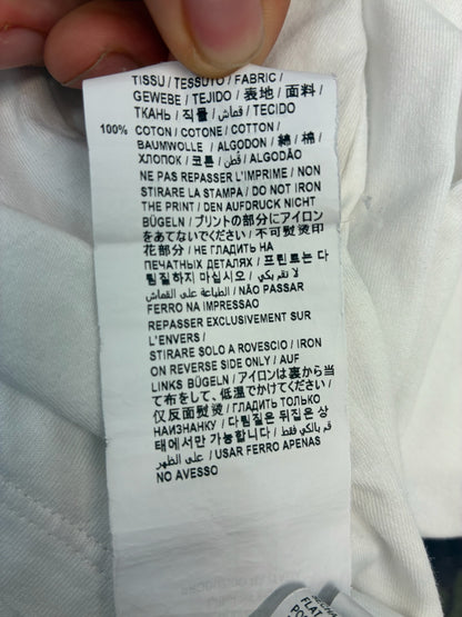 Saint Laurent Paris White Logo Short Sleeve Tee-Shirt