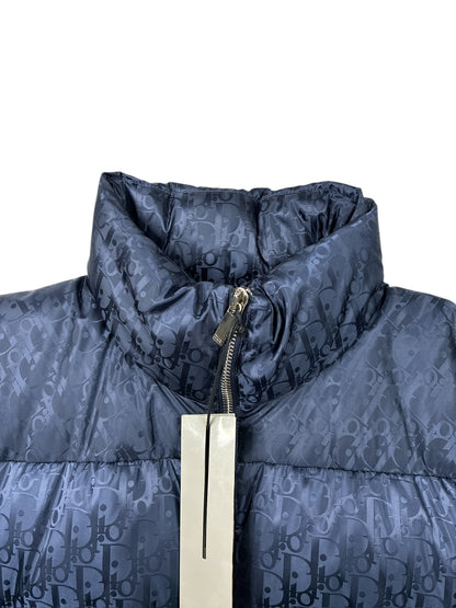Doudoune Dior Oblique bleu marine jacquard technique