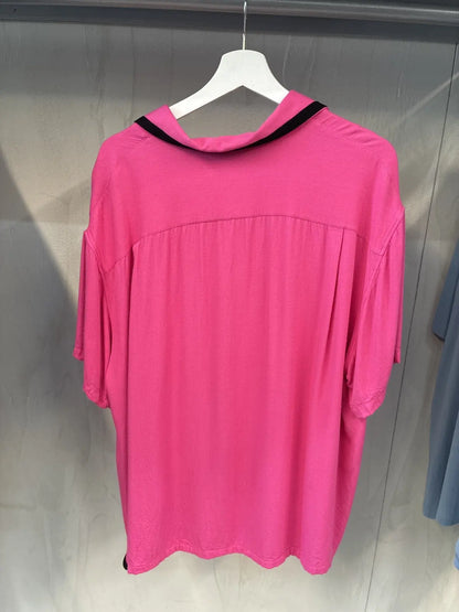 Celine Camp-Collar Logo-Embroidered Twill Shirt