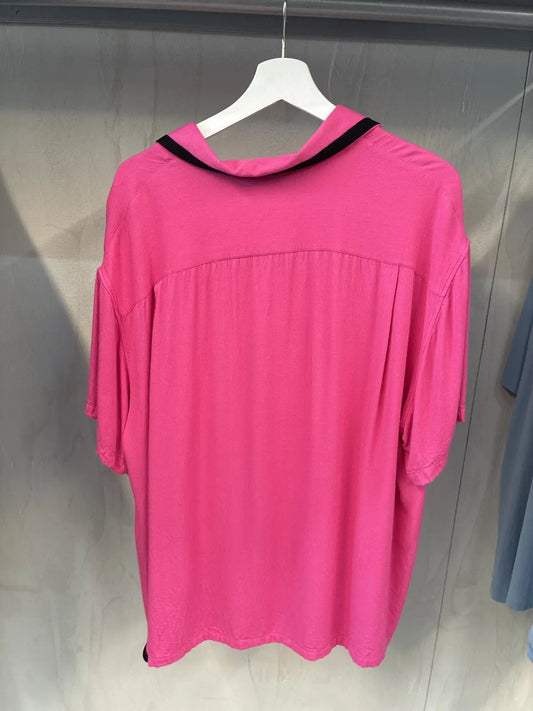 Celine Camp-Collar Logo-Embroidered Twill Shirt