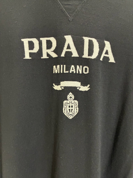 Prada Wool And Cashmere Crew T-Shirt Black