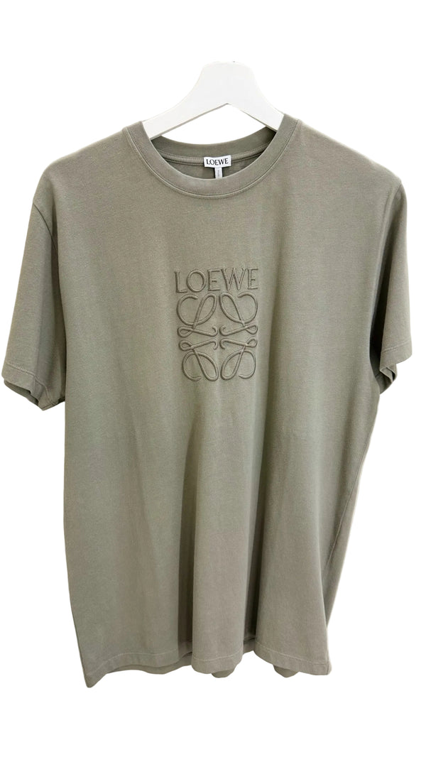 T-shirt Loewe gris à découpe laser poitrine