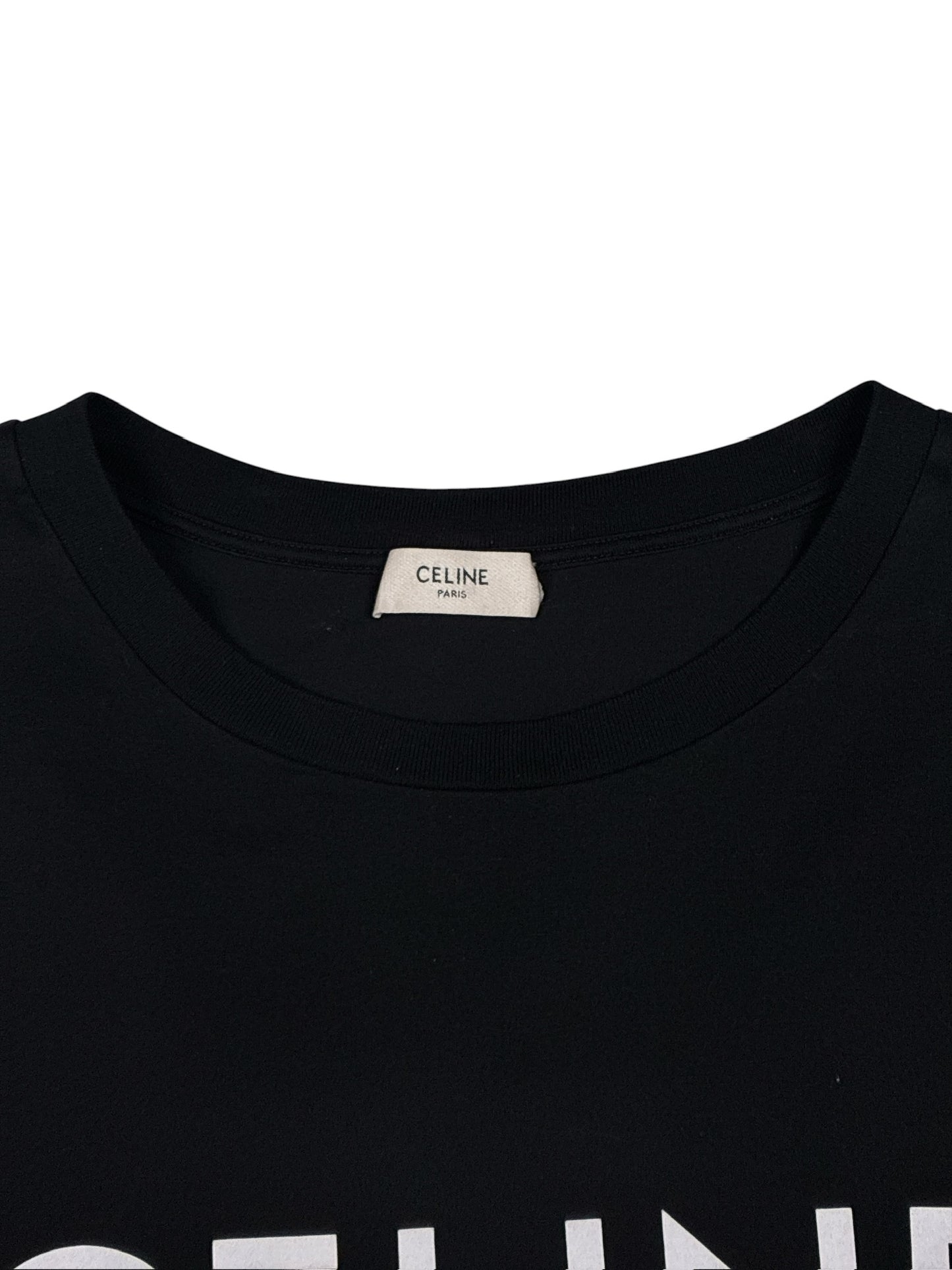 Celine Hedi Slimane Logo Tee Black