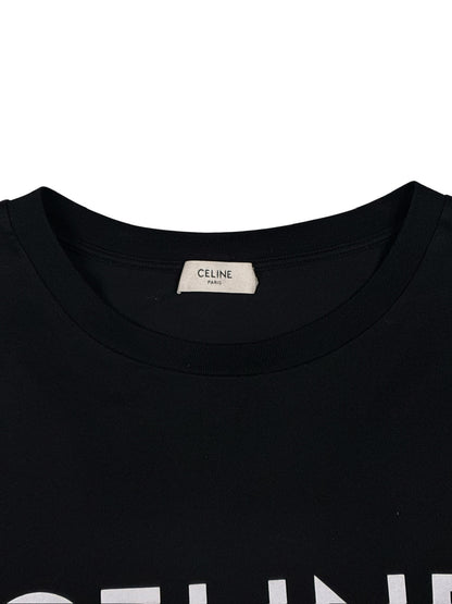 Celine Hedi Slimane Logo Tee Black