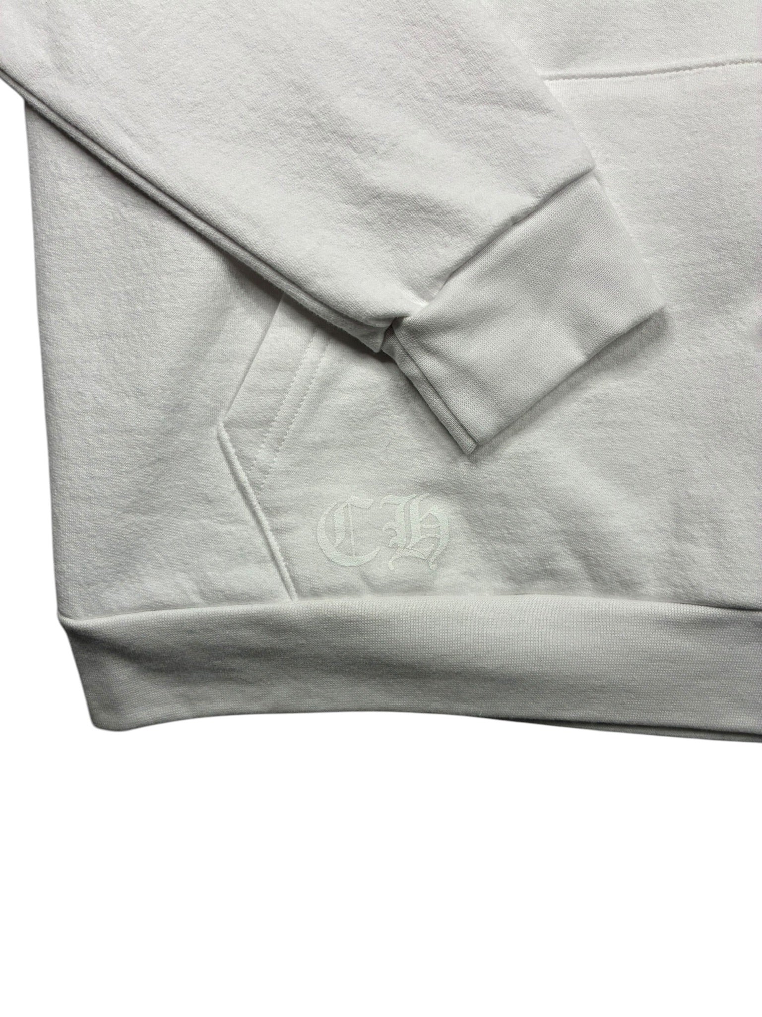 Chrome Hearts Verticale Logo Zip Up Hoodie White – Maison Zeitaku