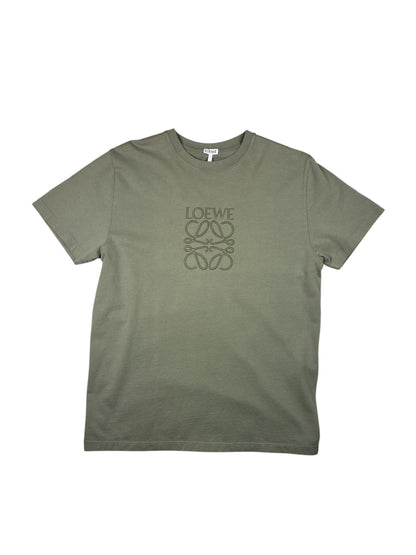 Loewe Chest Laser Cut T-shirt Gray