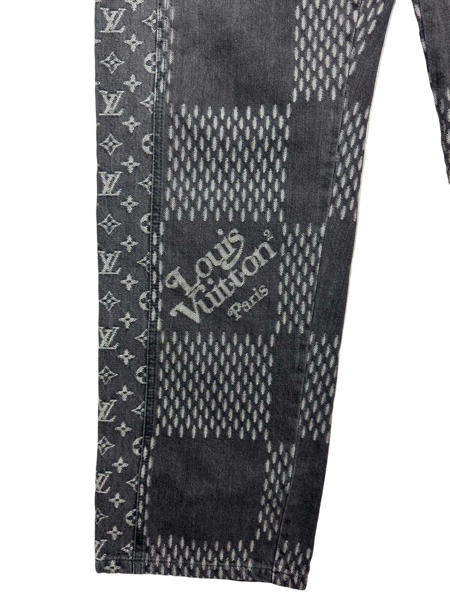 Louis Vuitton x Nigo Giant Damier Waves Monogram denim pants