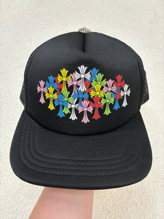 Chrome Hearts Multicolor Cross Hat Black