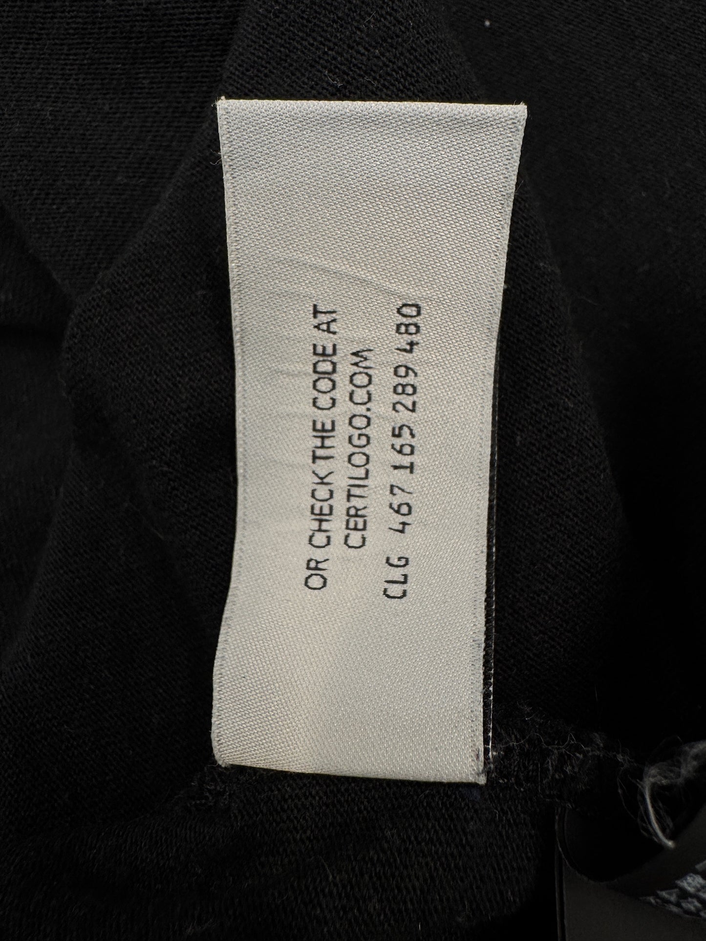 Palm Angels black glitter logo over t-shirt