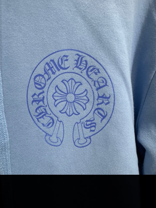 Chrome Hearts Miami Exclusive Horseshoe Hoodie 'Baby Blue'