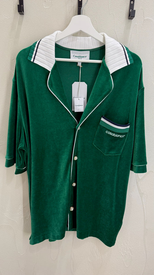 Casablanca Velour Shirt Green