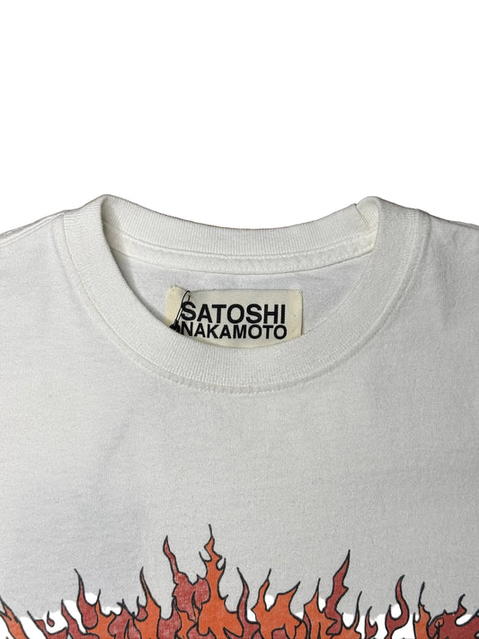 Satoshi Nakamoto Flame Oval Logo Tee