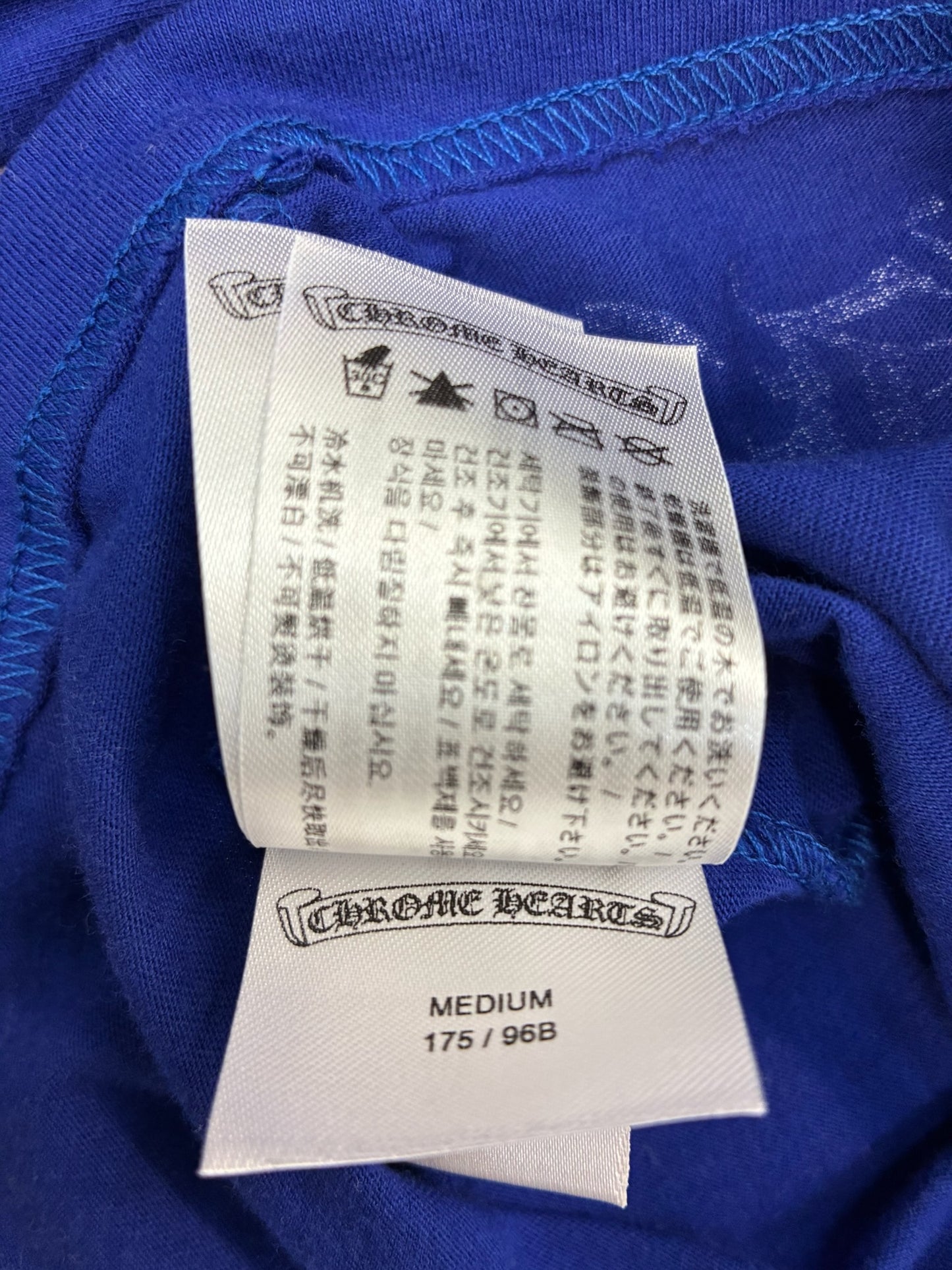 Chrome Hearts CH Indigo Blue Stars Long Sleeve T-Shirt