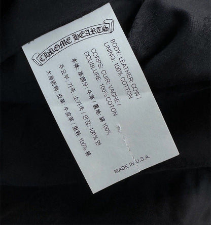 Chrome Hearts Fleur Knee Leather Pants