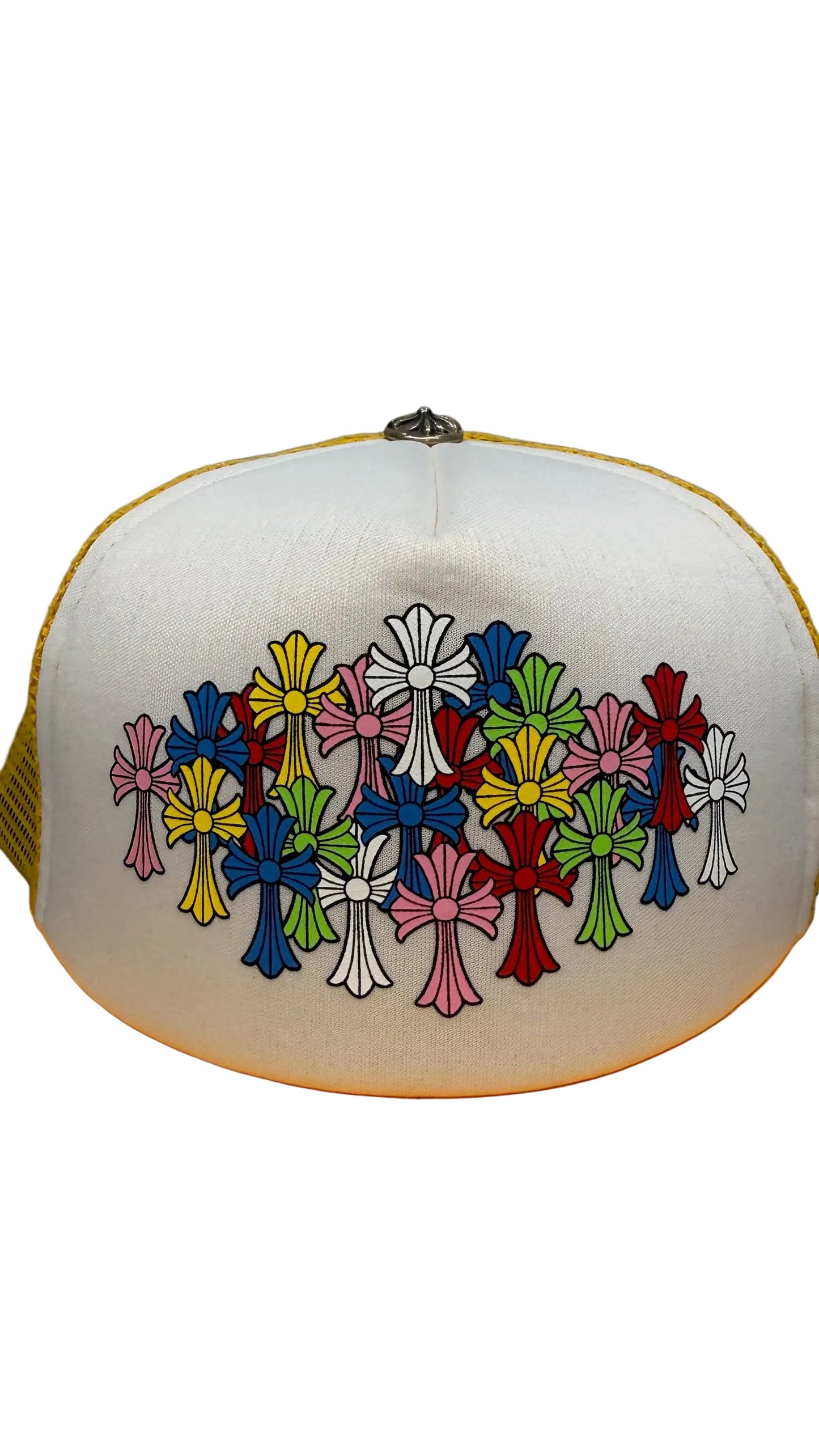 Chrome Hearts Multicolor Cross Trucker Hat Yellow