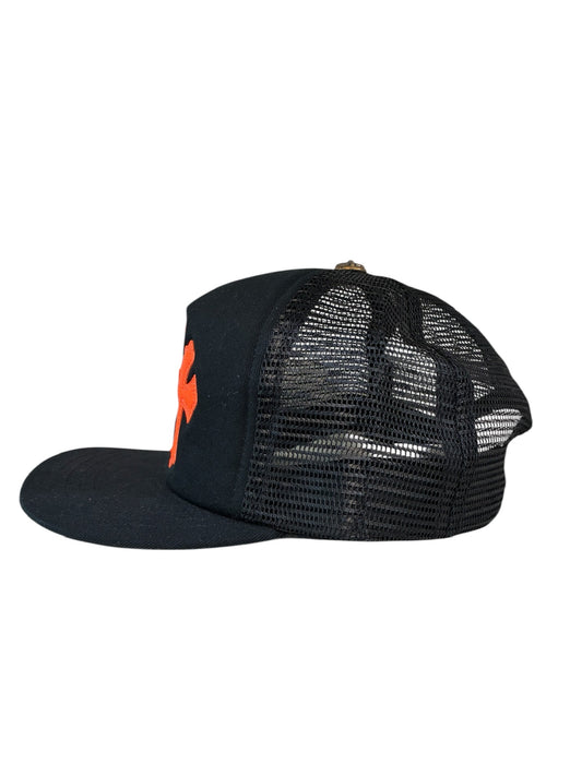 Chrome Hearts Cemetery Orange Cross Patch Trucker Hat