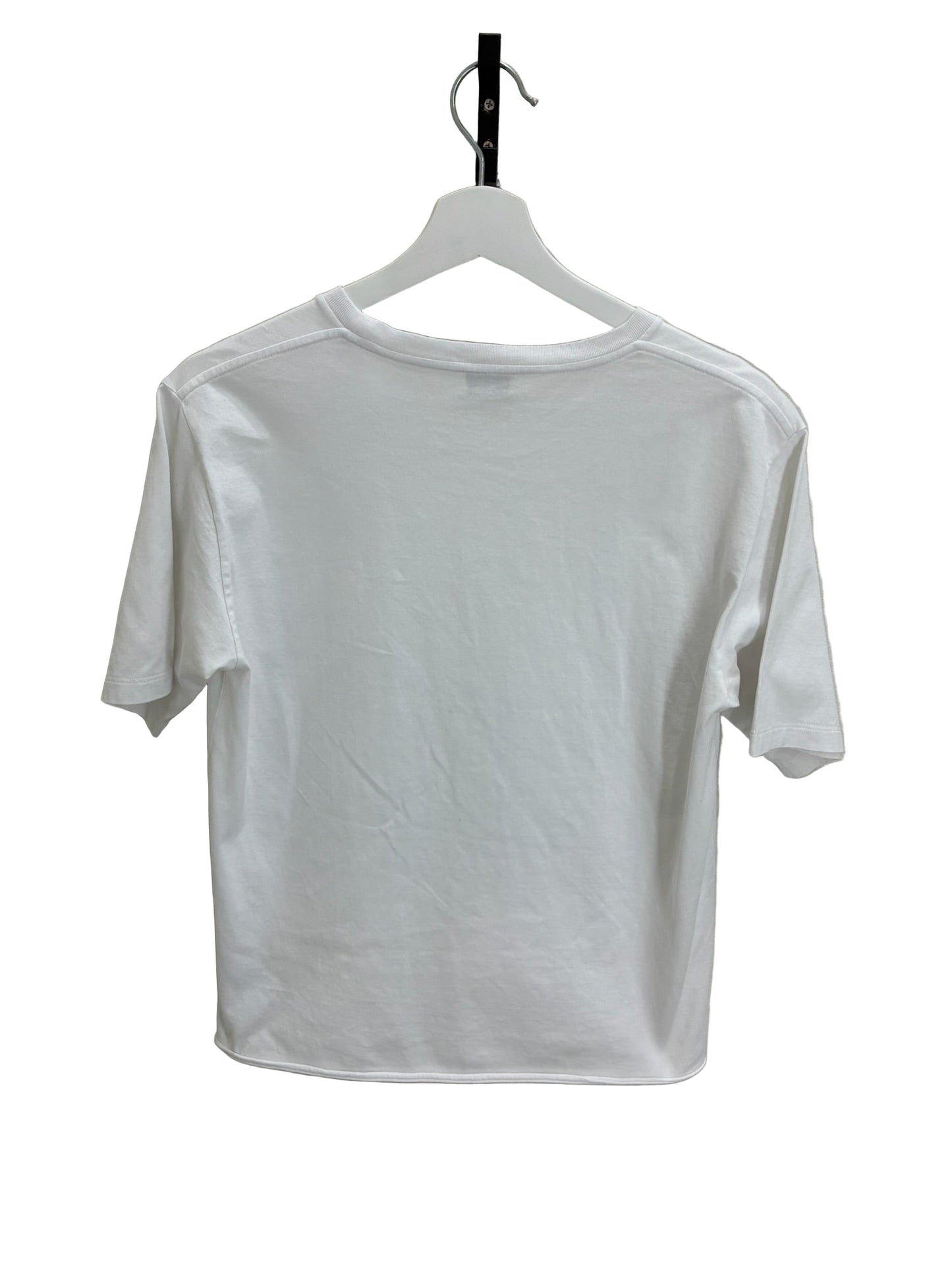 Saint Laurent Paris White Logo Short Sleeve Tee-Shirt